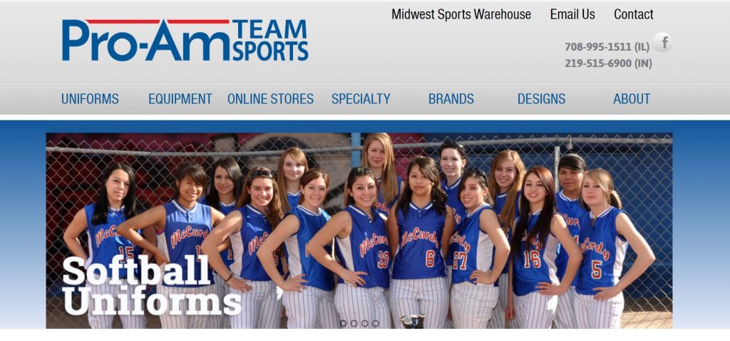 Pro-Am Team Sports Website